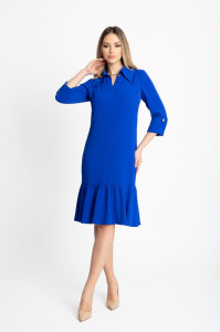 Rochie de zi albastra cu volan - Img 1