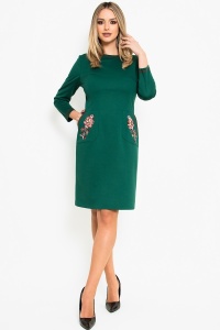 Rochie de zi broderie verde - Img 2