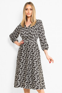 Rochie de zi neagra cu alb - Img 2
