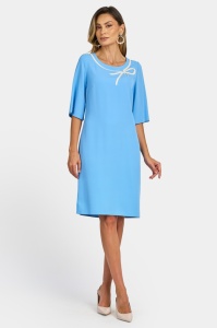 Rochie de zi R 885 bleu - Img 1