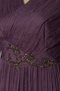 Rochie din matase naturala R 99 mov - Img 3