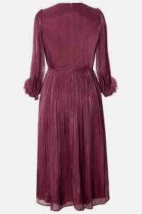 Rochie eleganta din voal R 73 roz zmeuriu - Img 3