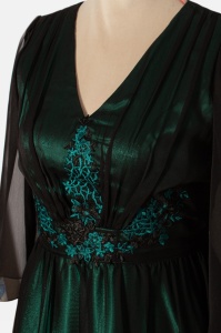 Rochie eleganta din voal R 887 verde - Img 2