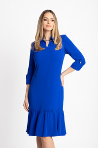Rochie de zi albastra cu volan - Img 2