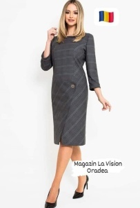 Rochie de zi R 952 gri