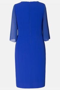 Rochie eleganta albastru si voal - Img 3