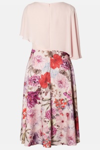 Rochie eleganta cu print floral R 21 roz - Img 3
