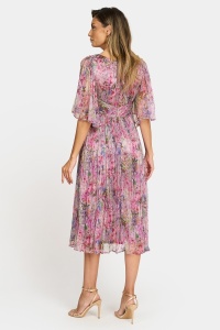 Rochie eleganta din matase naturala R 057 mov - Img 4
