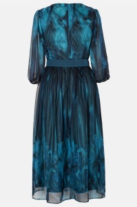 Rochie eleganta din voal fin R 867 turcoaz - Img 2