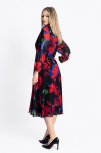 Rochie eleganta din voal multicolor - Img 2