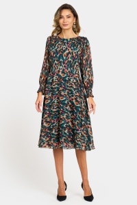 Rochie eleganta din voal R 11 verde