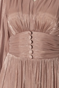 Rochie eleganta din voal R 73 bej - Img 3