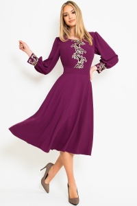 Rochie eleganta mov cu dantela