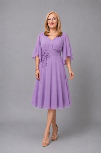 Rochie eleganta R 808 lavanda marimi mari