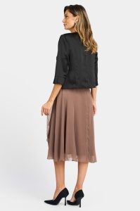 Sacou elegant S 278 negru satinat - Img 4