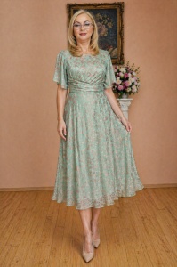 Compleu cu sacou si rochie 948 verde menta - Img 2