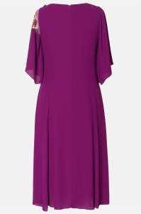 Rochie eleganta din dantela mov - Img 2