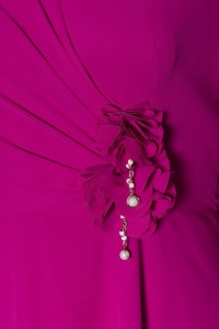 .Rochie eleganta din voal fucsia - Img 2