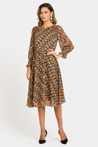 Rochie eleganta din voal R 10 maro