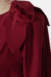Rochie eleganta din voal R 16 visiniu - Img 2