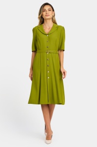 Rochie de zi R 036 kaki - Img 1