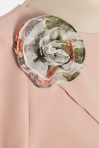 Rochie eleganta cu imprimeu floral R 16 roz - Img 2