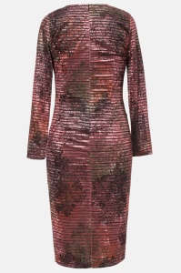 Rochie eleganta din catifea maro - Img 3