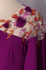 Rochie eleganta din dantela mov - Img 3