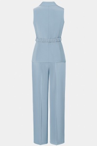 Compleu office cu vesta si pantalon 34 bleu - Img 3