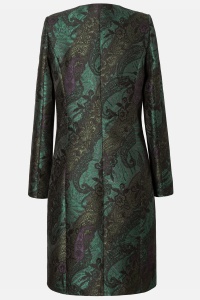 Pardesiu din brocart marimi mari model 708 royal green - Img 3