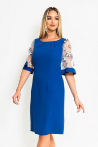 Rochie de zi albastru cu fluturi - Img 2