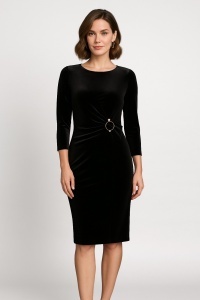 Rochie eleganta din catifea 096 negru