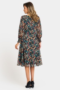 Rochie eleganta din voal R 11 verde - Img 2