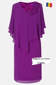 Rochie eleganta din voal violet