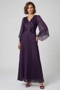 Rochie eleganta lunga din voal R 200 mov