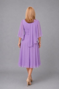 Rochie eleganta R 808 lavanda marimi mari - Img 2