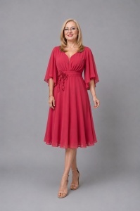 Rochie eleganta R 808 rosu