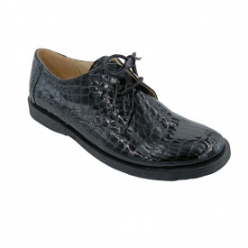 Pantofi clasic, SandAli, piele naturala lucioasa, negru lac