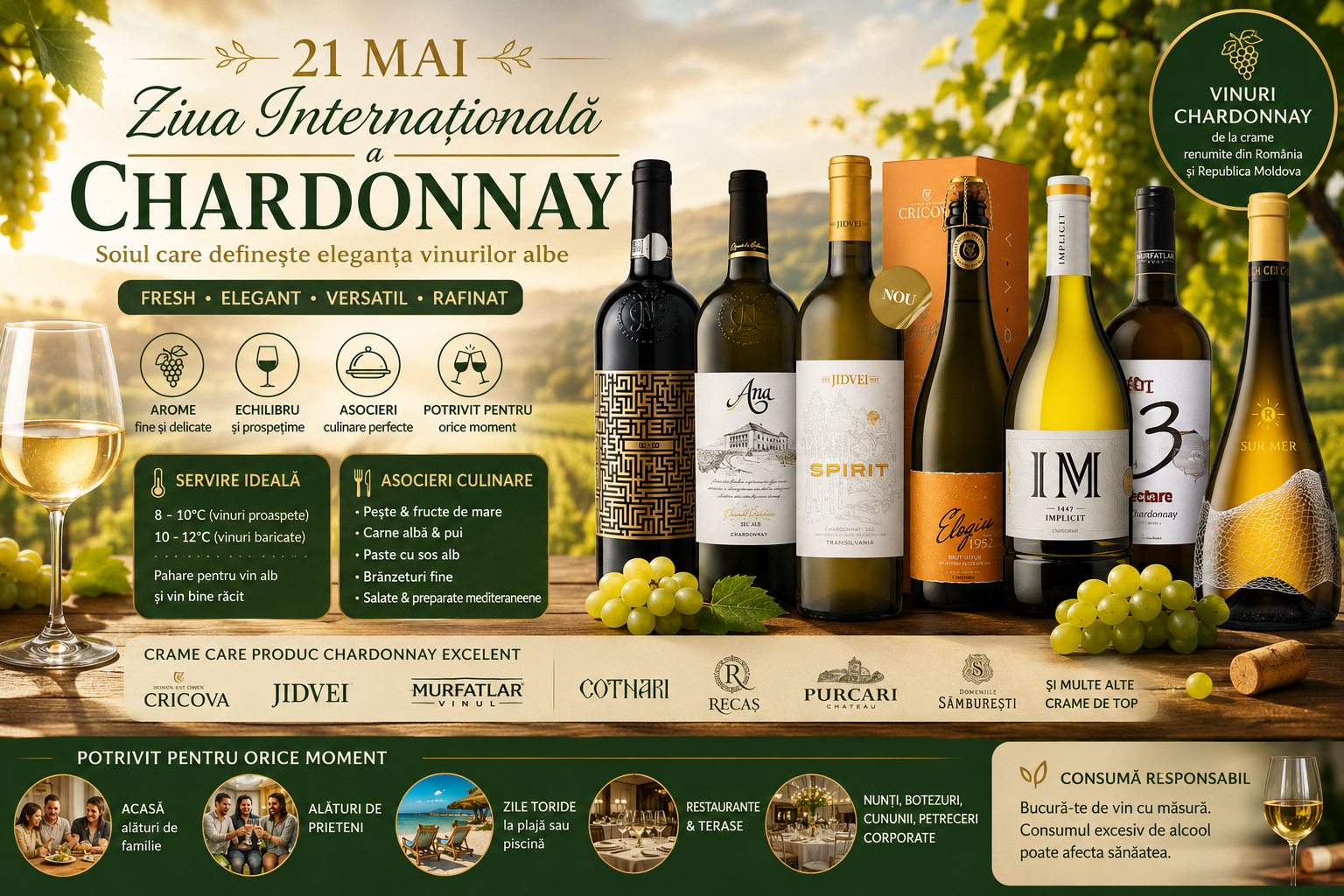 21 Mai Ziua Internationala a Soiului Chardonnay