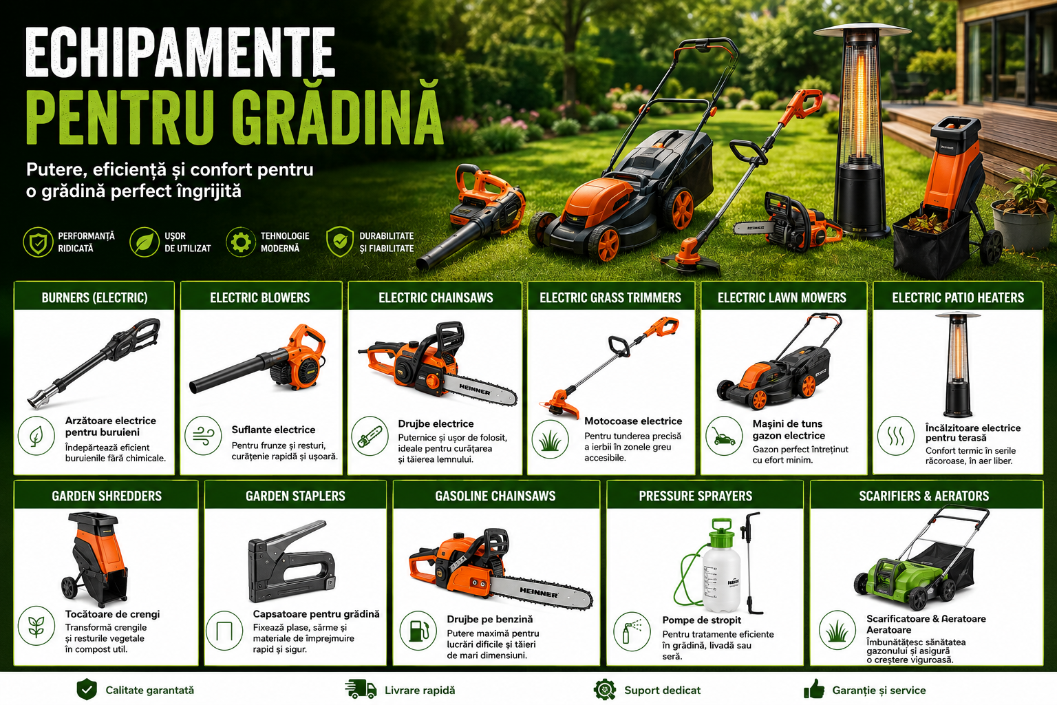 Echipamente si unelte pentru gradina