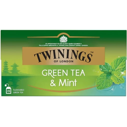 Ceai verde cu aroma de menta Twinings 25 plicuri x 1.5 g