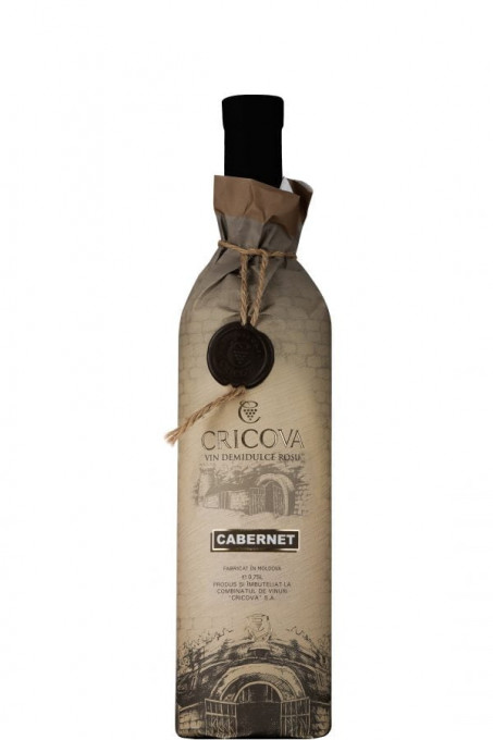 Vin Cricova Hartie Cabernet Sauvignon Demidulce 0.75L