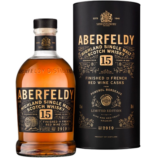 Whisky Aberfeldy 15 Ani Cabernet Sauvignon Wine Casks 0.7L