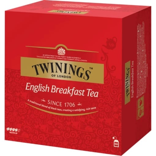 Ceai negru English Breakfast Twinings 100 plicuri x 2 g