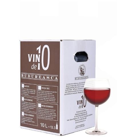 Vin Budureasca Bag in Box Feteasca Neagra Rosu Demisec 10L