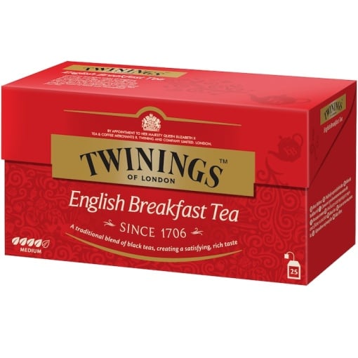 Ceai negru English Breakfast Twinings 25 plicuri x 2 g