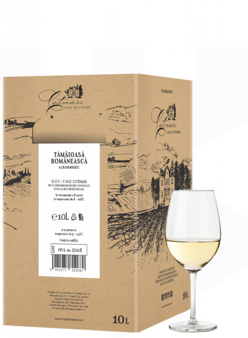 Cotnari Bag in Box Tamaioasa Romaneasca Demisec 10L