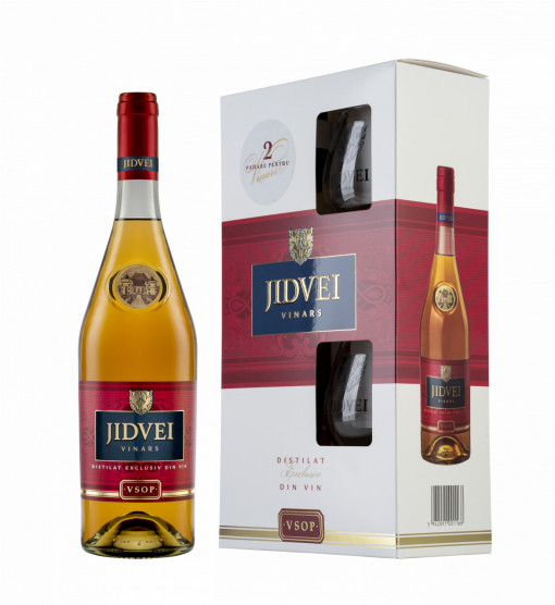 Jidvei Vinars VSOP 0.7L+2Pahare Cadou 42%