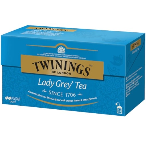 Ceai negru Lady Grey Twinings 25 plicuri x 2 g