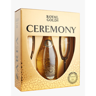 Spumant Zarea Royal Gold Ceremony 0.75L + 2 Pahare